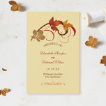 Rustic Falling Leaves Golden Fall Wedding Programs<br><div class="desc">Herfst het ontwerp van het huwelijksceremonieprogramma met gouden gele achtergrondkenmerken elegante rollen en bladeren in herfstkleuren personaliseren de aangepaste tekst voor uw bruidsfeestje,  ceremonie-informatie,  en dank u voor uw boodschap. Opmerking: deze papieren tekstprogramma's zijn plat en moeten gevouwen worden om samen te stellen.</div>