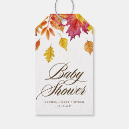 Rustic Falling verlaat Garland Autumn Baby shower Cadeaulabel
