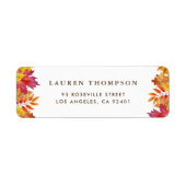 Rustic Falling verlaat Garland herfstbruiloft Etiket (Voorkant)