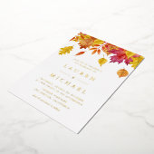 Rustic Falling verlaat Garland herfstbruiloft Folie Uitnodiging (Gedraaid)