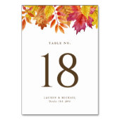 Rustic Falling verlaat Garland herfstbruiloft Kaart (Achterkant)