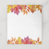 Rustic Falling verlaat Garland herfstbruiloft Plaatskaartje (Buitenkant ongevouwen)