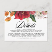 Rustic Falling verlaat herfstbruiloftsdetails Informatiekaartje (Voorkant)