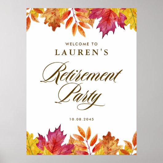 Rustic Falling verlaat herfstpensioen Poster (Voorkant)