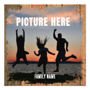RUSTIC FAMILIE HAPPY MOMENTS FOTO MEMORIES AFDRUK