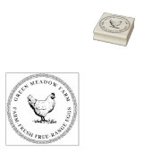 Rustic Family Farm Chicken Egg Carton Rubber Stamp Rubberstempel (Gestempeld)