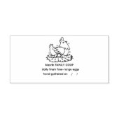 Rustic Family Farm Vintage egg Rubberstempel (Afrduk)