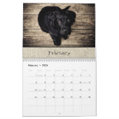 Rustic Family Maandelijkse foto's Jaar 2026 Kalender (Feb 2026)