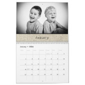 Rustic Family Maandelijkse foto's Jaar 2026 Kalender (Jan 2026)