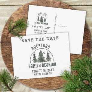 Rustic Family Reunion Forest Trees BEWAREN DE DATU Uitnodiging Briefkaart