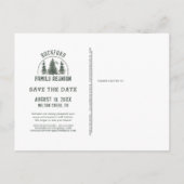 Rustic Family Reunion Forest Trees BEWAREN DE DATU Uitnodiging Briefkaart (Achterkant)