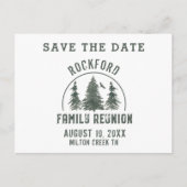 Rustic Family Reunion Forest Trees BEWAREN DE DATU Uitnodiging Briefkaart (Voorkant)