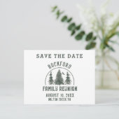 Rustic Family Reunion Forest Trees BEWAREN DE DATU Uitnodiging Briefkaart (Staand voorkant)