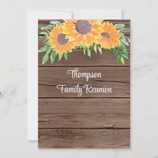 Rustic Family Reunion Kaart (Achterkant)