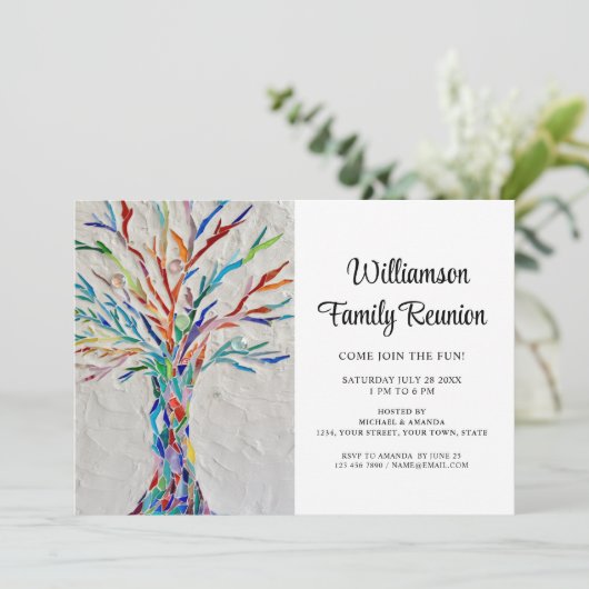 Rustic Family Reunion Kaart (Staand voorkant)