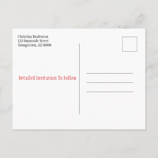 Rustic Family Reunion slaat de datum in de herfst Aankondigingskaart (Achterkant)