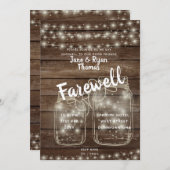Rustic Farewell Leaving Party Barn Theme nodigt ui Kaart (Voorkant / Achterkant)