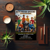 Rustic Farm Birthday Party Invitation Kaart
