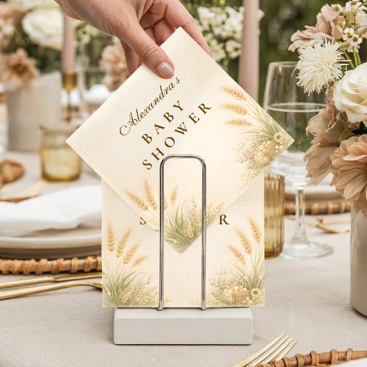 Rustic Farm Meadow Baby Shower Servet