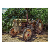 Rustic farm tractor foto afdruk (Voorkant)
