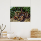 Rustic farm tractor poster (Keuken)