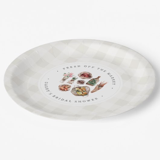 Rustic Farmers Market Vrijgezellenfeest Papieren Bordje (Gekanteld)