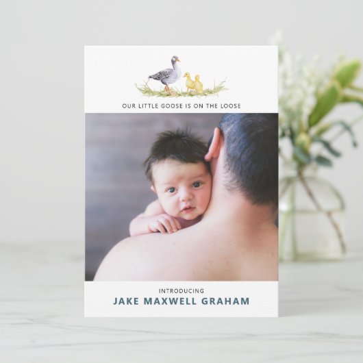 Rustic Farmhouse | Aankondiging moeder goose Birth (Staand voorkant)