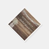 Rustic Farmhouse Baby's Breath Jar Vrijgezellenfee Servet (Hoek)