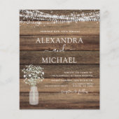 Rustic Farmhouse Baby's Breath Jar Wedding (Voorkant)