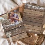 Rustic Farmhouse Baby's Breath Jar Wedding<br><div class="desc">Rustic Farmhouse String Lights en Jar of Baby's Breath Wedding Invitations on Wood background - inclusief prachtige en elegante scripttypografie met modern Country Boerderij House Sparkle voor de speciale huwelijksdag.</div>