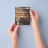 Rustic Farmhouse Baby's Breath Jar Wedding Flyer (Hand)