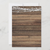 Rustic Farmhouse Baby's Breath Jar Wedding Kaart (Achterkant)