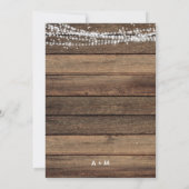 Rustic Farmhouse Baby's Breath Jar Wedding Kaart (Achterkant)