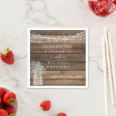 Rustic Farmhouse Baby's Breath Jar Wedding Servet (Insitu)