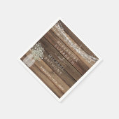 Rustic Farmhouse Baby's Breath Jar Wedding Servet (Hoek)