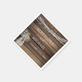 Rustic Farmhouse Baby's Breath Jar Wedding Servet (Hoek)