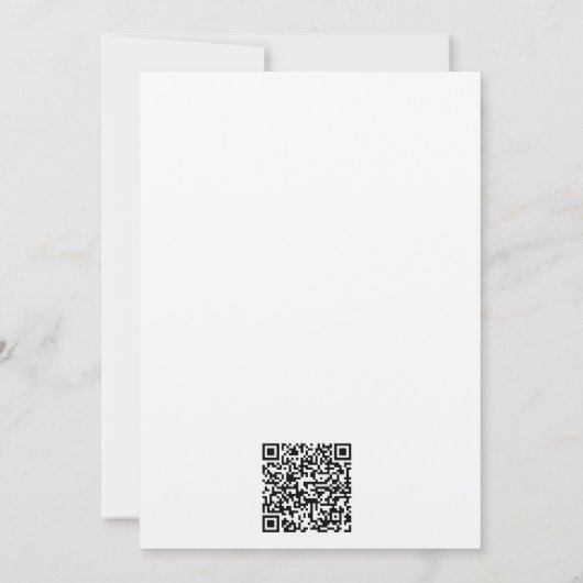 Rustic Farmhouse Barn Script QR code Vrijgezellenf Kaart (Achterkant)