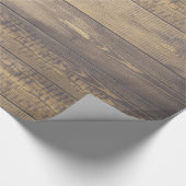 Rustic Farmhouse Barn Wood Planks Cadeaupapier (Hoek)
