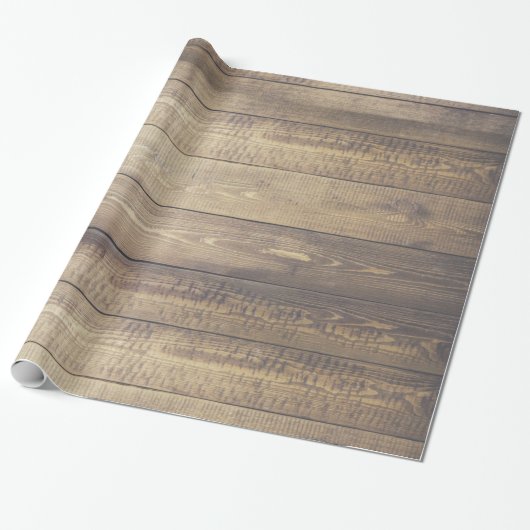 Rustic Farmhouse Barn Wood Planks Cadeaupapier (Uitgerold)