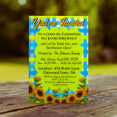 Rustic Farmhouse BBQ Card – Sunflower Cookout Kaart