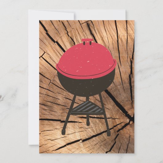 Rustic Farmhouse BBQ Cookout Invitation – 5x7"  Kaart (Achterkant)