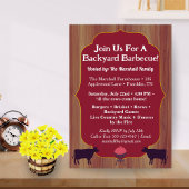Rustic Farmhouse BBQ Party Invite Summer Party  Kaart