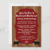 Rustic Farmhouse BBQ Party Invite Summer Party  Kaart (Voorkant)