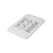 Rustic Farmhouse Best Seat in House White Wood Badmat (Gekanteld)