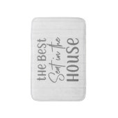 Rustic Farmhouse Best Seat in House White Wood Badmat (Voorkant Verticaal)