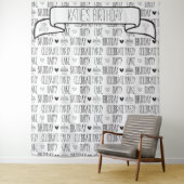 Rustic Farmhouse Birthday Party Backdrop Banner Wandkleed (In situ)