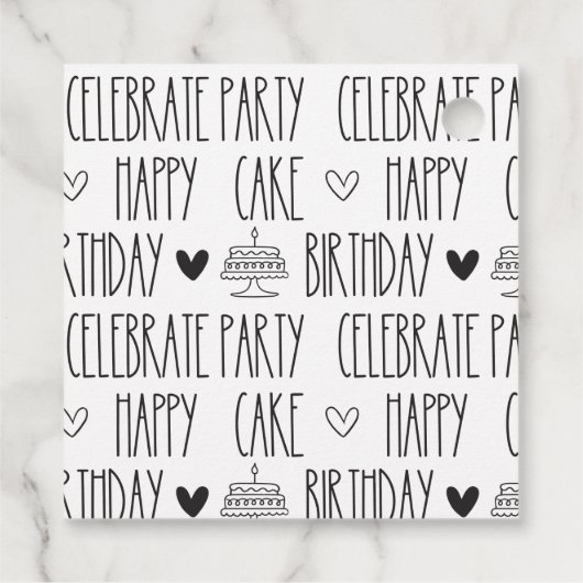 Rustic Farmhouse Birthday Party Dank u Bedankjes Labels (Achterkant)