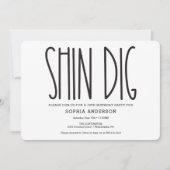 Rustic Farmhouse Birthday Party Invitation Funny Kaart (Voorkant)