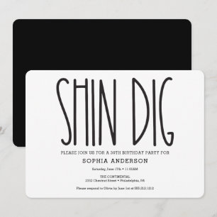 Rustic Farmhouse Birthday Party Invitation Funny Kaart