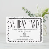 Rustic Farmhouse Birthday Party Uitnodiging (Staand voorkant)